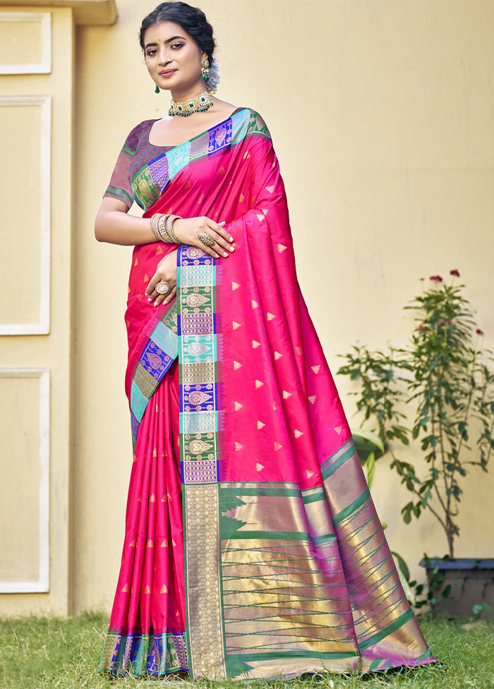 Rani Dupion Silk Saree With Blouse Piece Cheap Best Sale