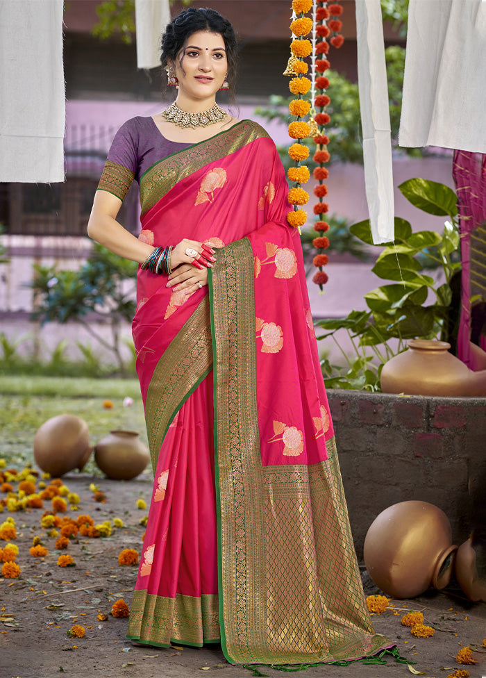 Rani Dupion Silk Saree With Blouse Piece Find Great Online