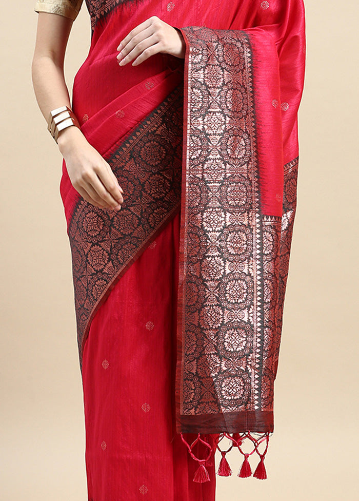 Pink Banarasi Silk Saree With Blouse Piece Sale 2025 Unisex