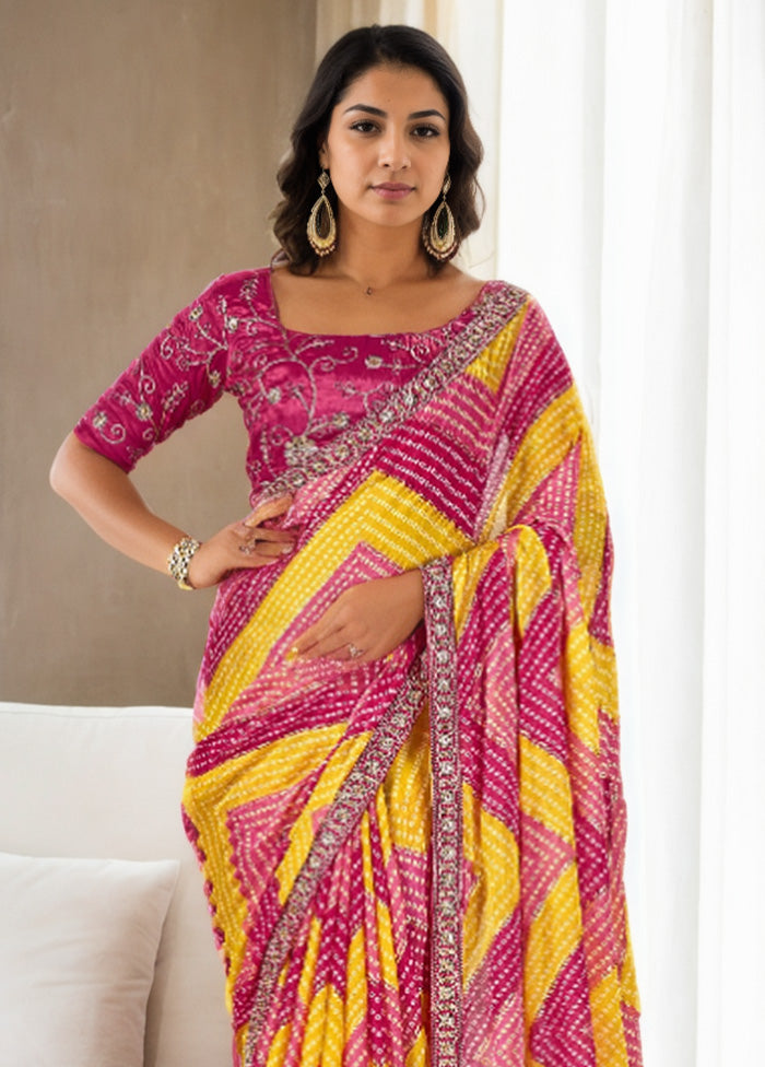 Multicolor Spun Silk Saree With Blouse Piece Buy Cheap How Much