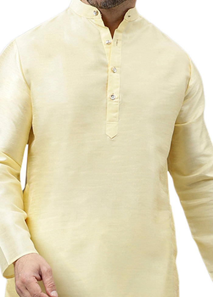 Lemon Dupion Silk Solid Kurta Outlet Amazing Pice