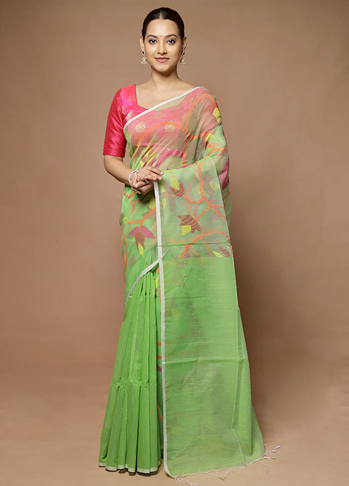 Green Matka Silk Saree With Blouse Piece Discount Looking For