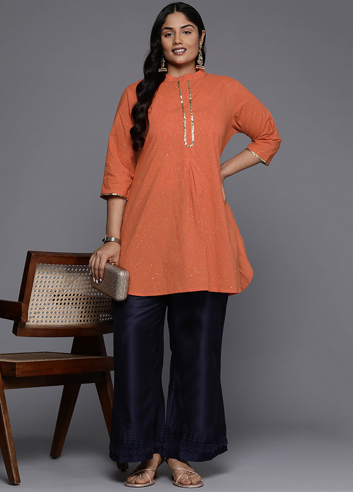 Orange Readymade Cotton Kurti Sale Cheap Pice