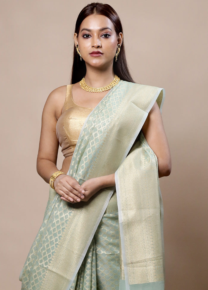 Green Kora Silk Saree With Blouse Piece Largest Supplier Online