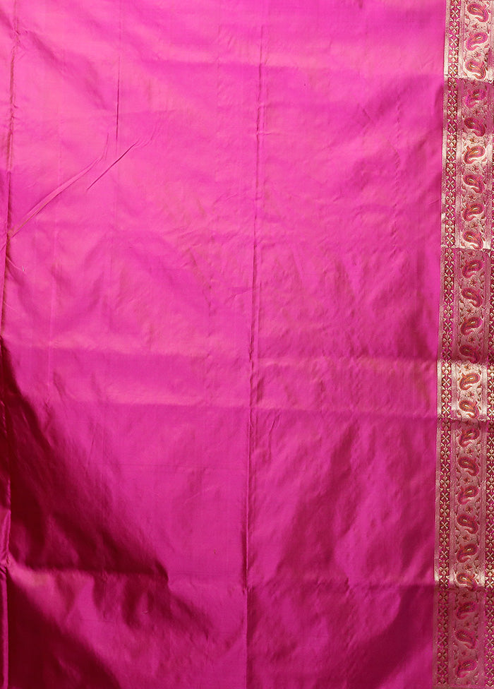 Pink Handloom Tanchoi Pure Silk Saree With Blouse Piece Wide Range Of Sale Online