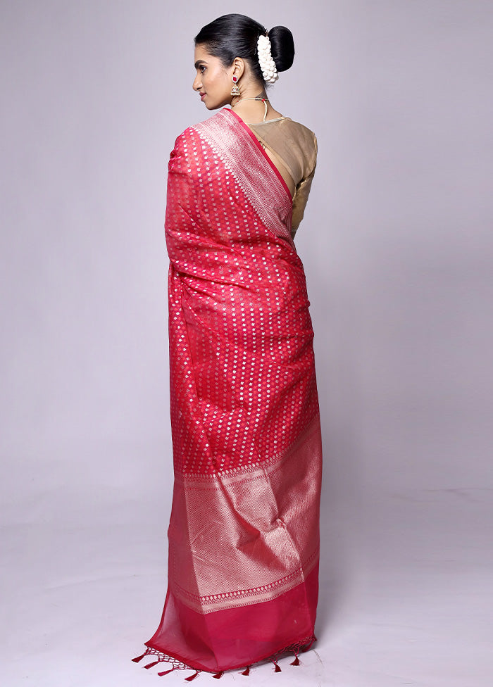 Red Kora Silk Saree With Blouse Piece Enjoy Online