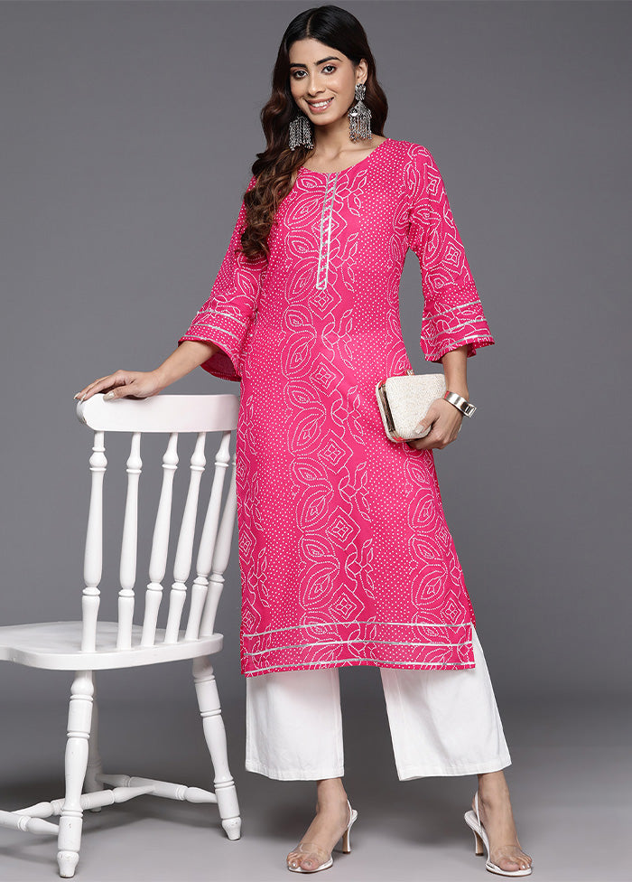 Pink Readymade Cotton Kurti Wiki Sale Online