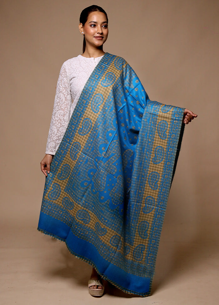 Blue Woven Work Shawl Outlet Get To Buy