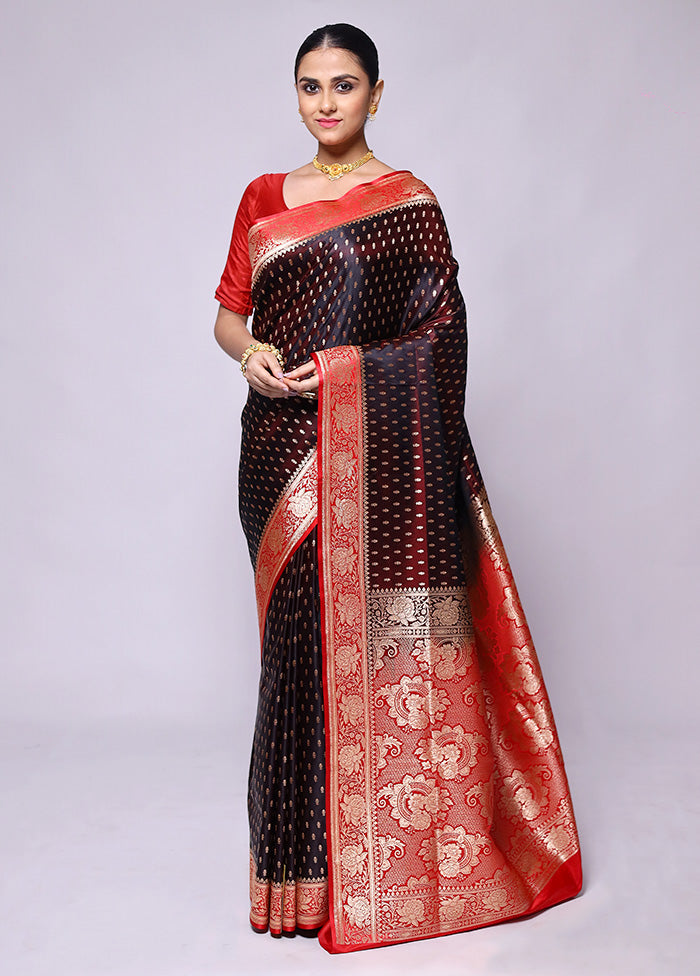 Maroon Banarasi Silk Saree With Blouse Piece Enjoy Online