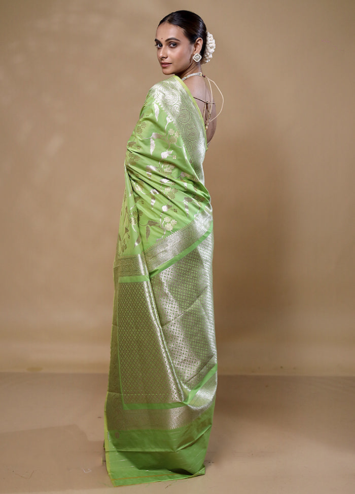 Green Uppada Silk Saree With Blouse Piece Outlet Purchase