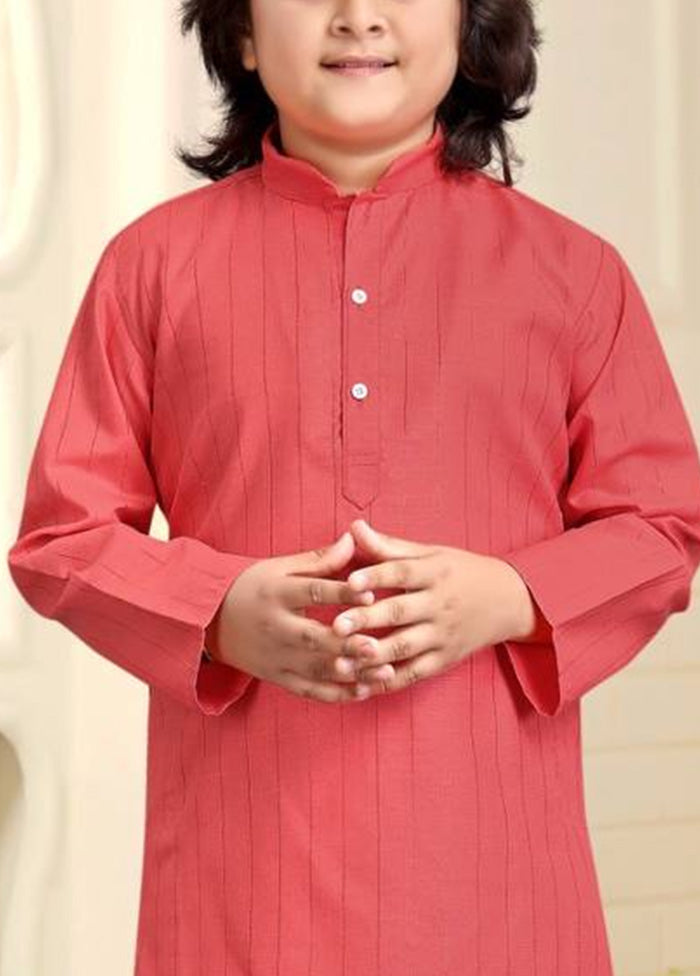 Peach Pure Cotton Kurta Pajama Set Sale Affordable