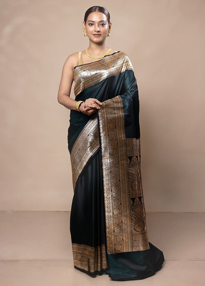 Green Banarasi Silk Saree With Blouse Piece Buy Cheap Comfortable