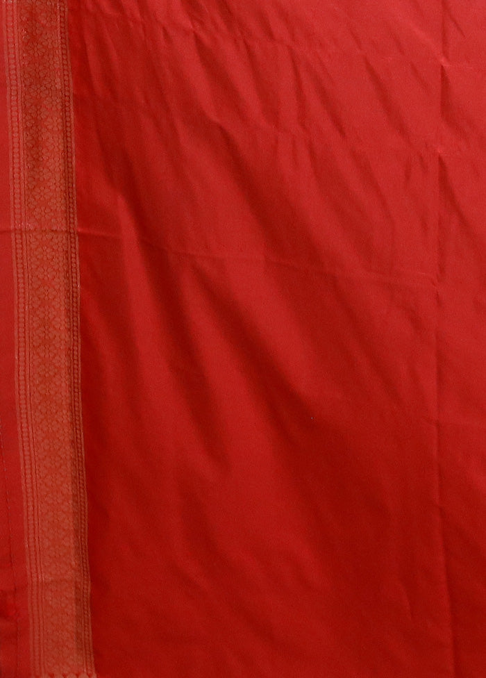 Red Uppada Silk Saree With Blouse Piece Outlet Pices