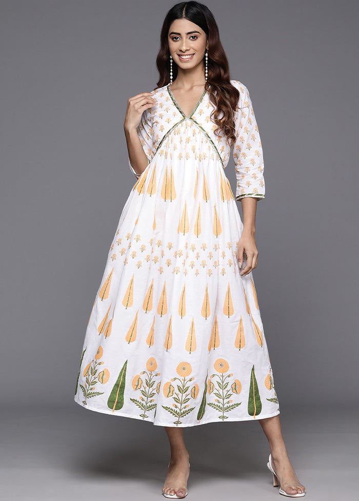 White Readymade Cotton Indian Dress Clearance Online Online