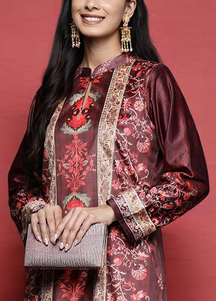 Burgundy Readymade Velvet Kurti Clearance Pick A Best