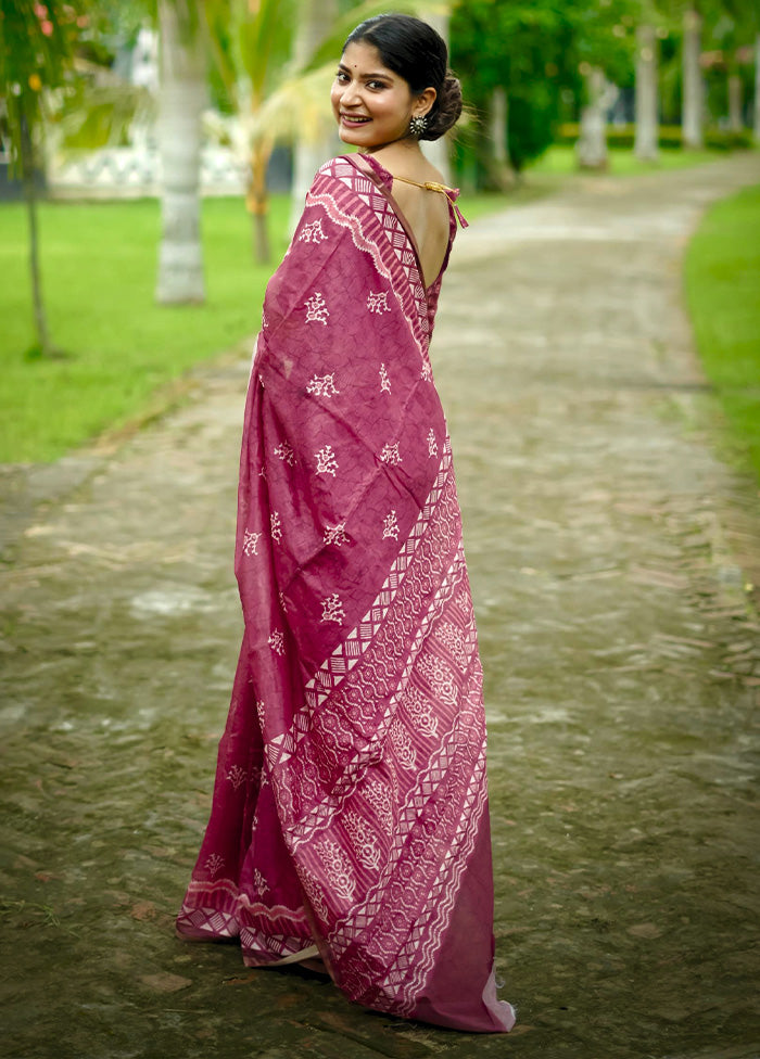 Red Cotton Saree With Blouse Piece Amazon Footaction