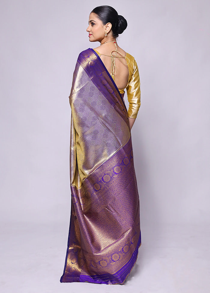 Purple Dupion Silk Saree With Blouse Piece Clearance Store Sale Online