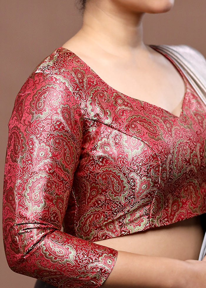 Maroon Brocade Designer Blouse Clearance Cheapest Pice