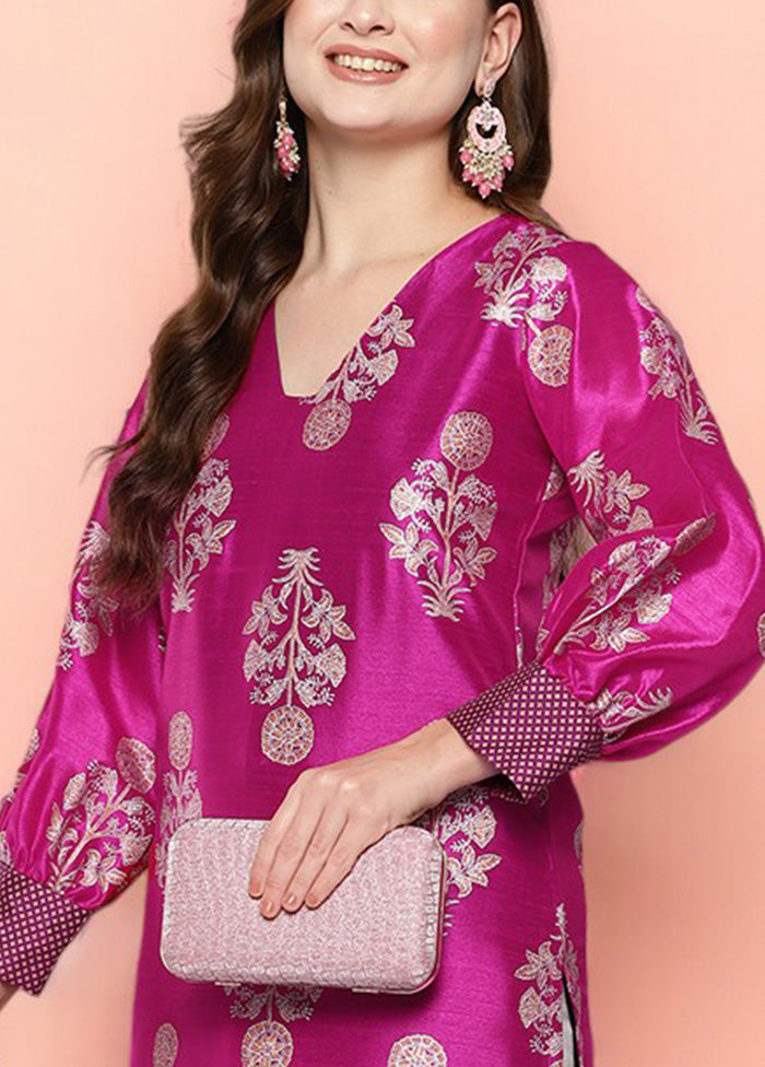 Purple Readymade Silk Kurti Cheap Geniue Stockist