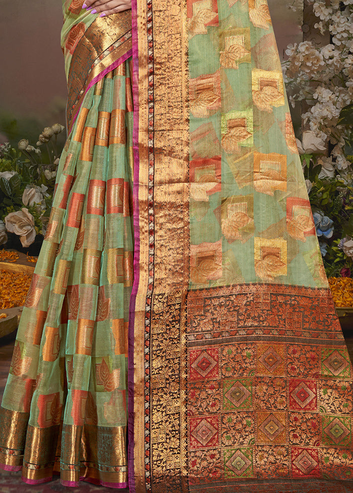 Beige Chanderi Silk Saree With Blouse Piece Sale Professional