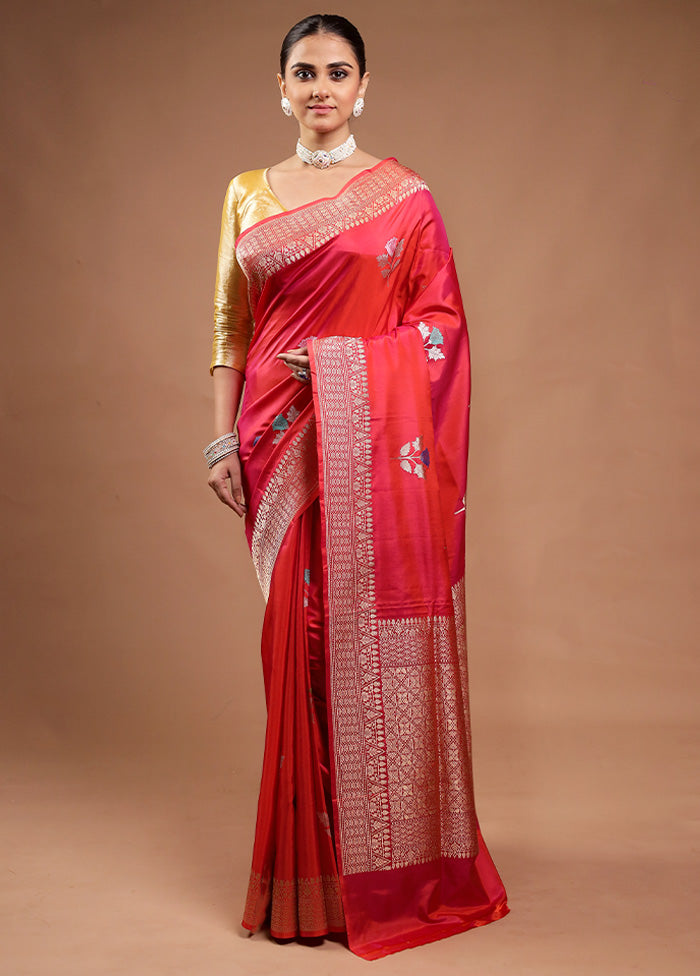 Pink Handloom Katan Pure Silk Saree With Blouse Piece Free Shipping Get To Buy