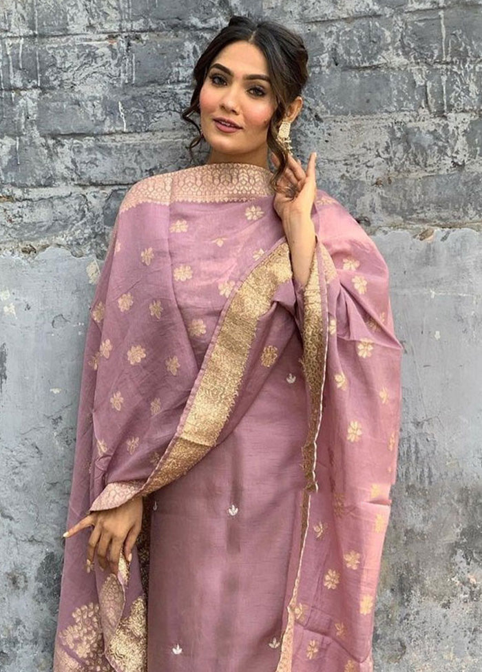 3 Pc Pink Readymade Viscose Suit Set Discount Wide Range Of