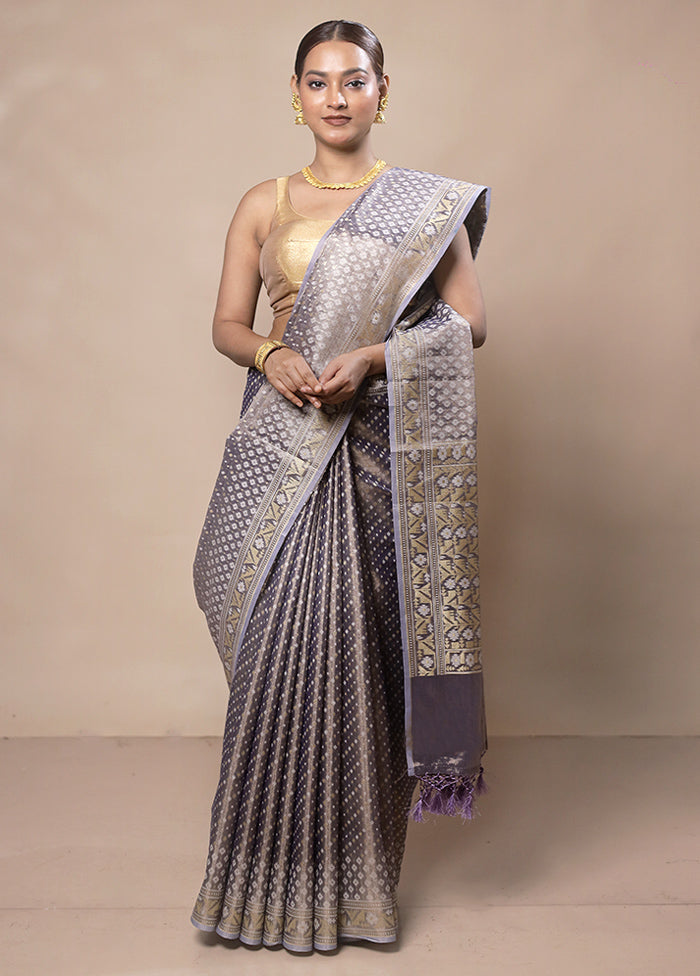 Grey Tissue Silk Saree With Blouse Piece 2025 Cheap Online