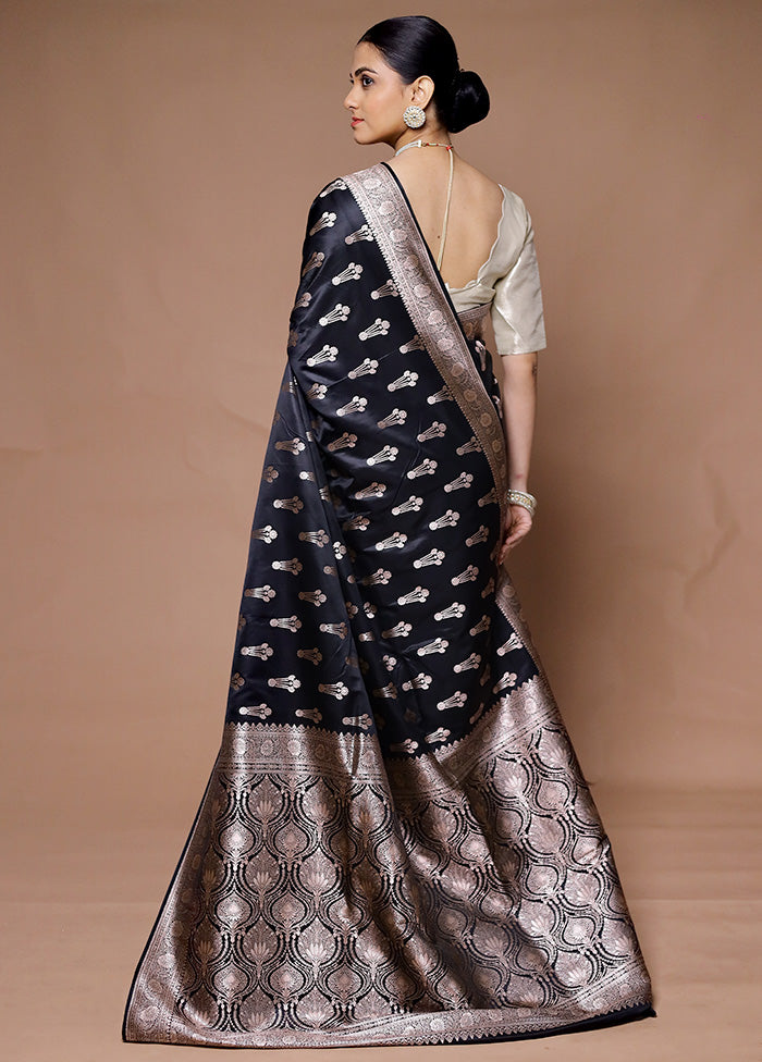 Black Katan Silk Saree With Blouse Piece Ebay Cheap Pice