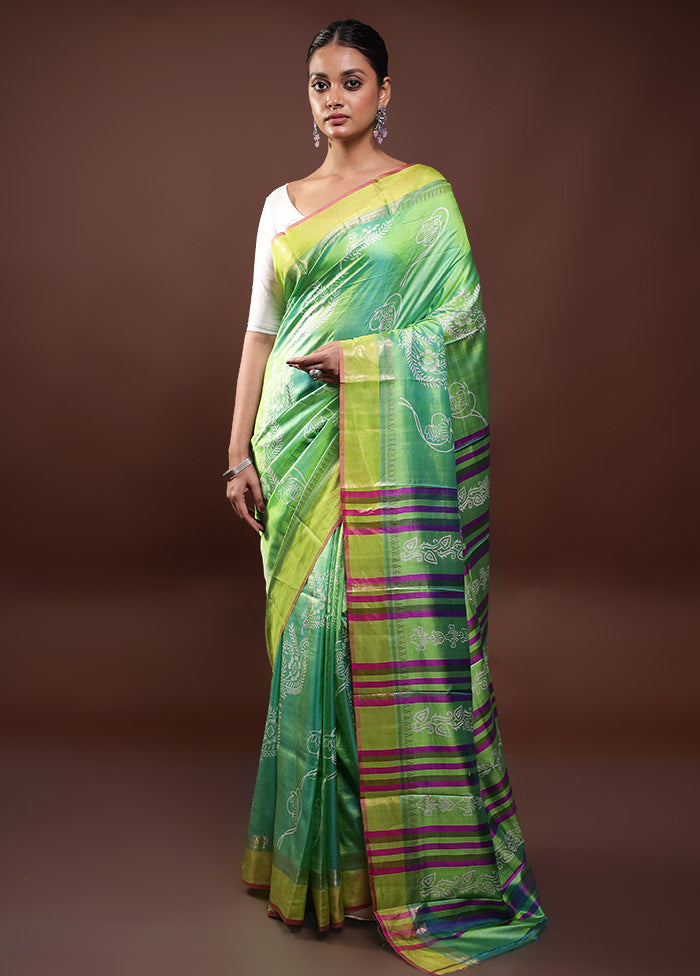 Green Pure Bishnupuri Silk Saree Without Blouse Piece Websites For Sale