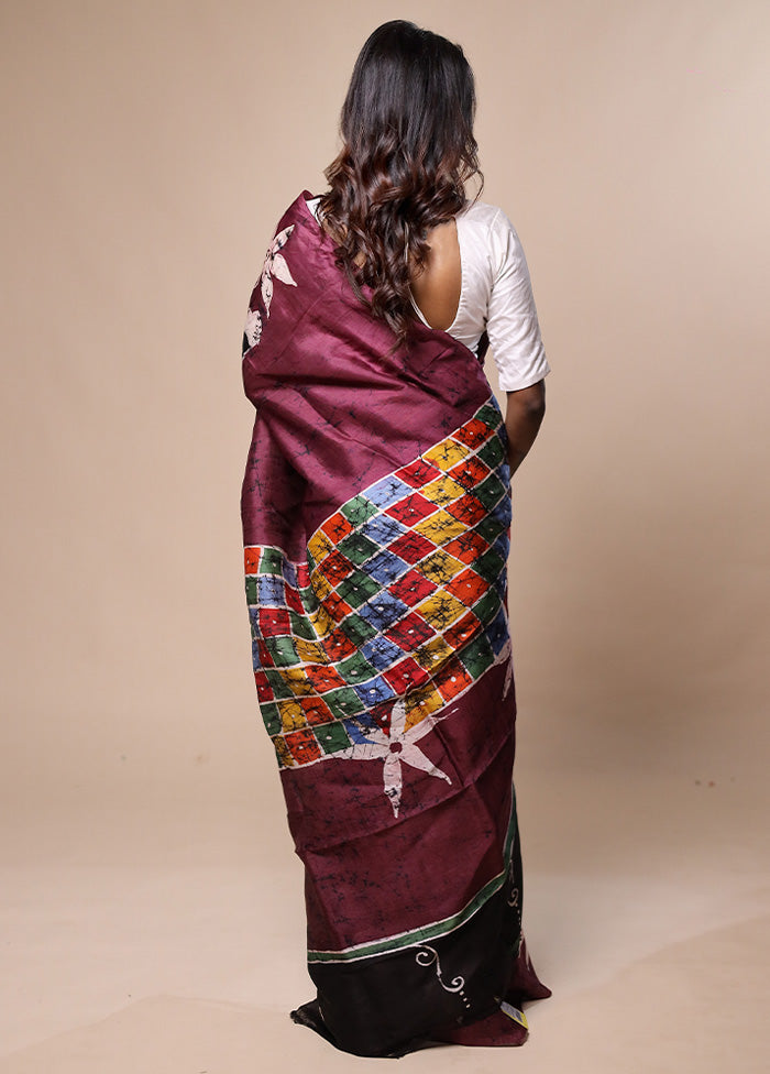 Multicolor Printed Pure Silk Saree Without Blouse Piece Classic Cheap Pice