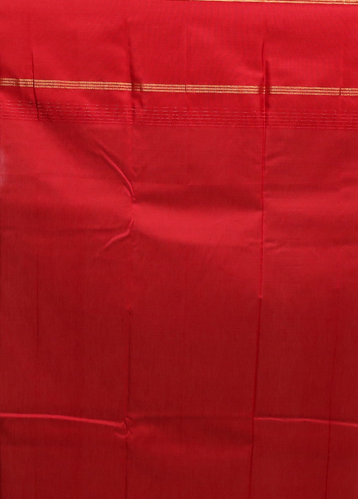 Pink Handloom Kanjivaram Pure Silk Saree With Blouse Piece Sale Hot Sale