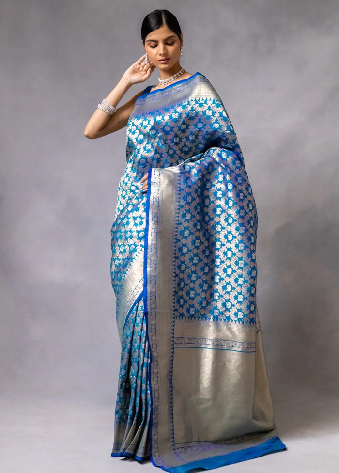 Firoza Banarasi Silk Saree With Blouse Piece Cheap Low Cost