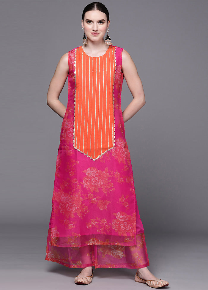 2 Pc Pink Readymade Silk Kurti Set Really Cheap Shoes Online