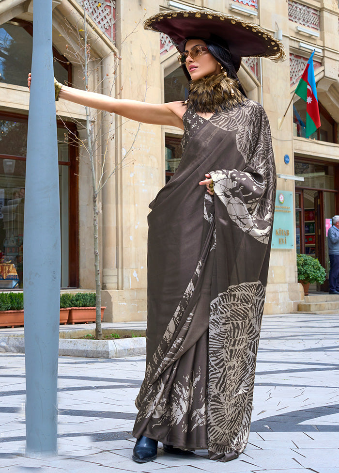 Multicolor Satin Silk Saree With Blouse Piece Cheap Sale Visit