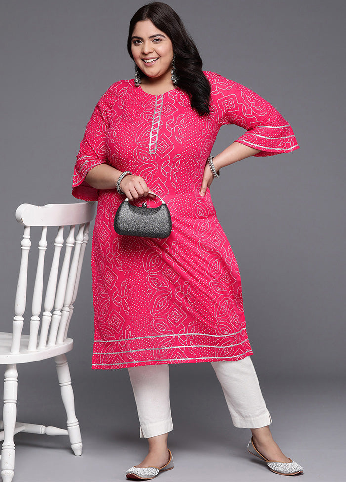 Pink Readymade Cotton Kurti Best Deals