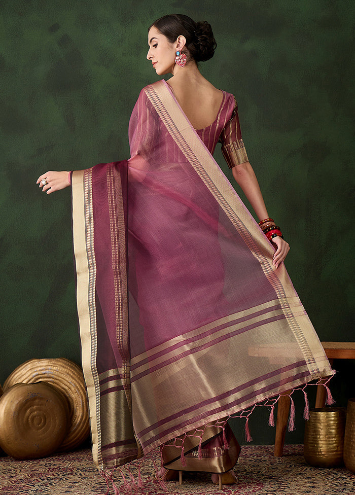 Wine Organza Saree With Blouse Piece Buy Cheap Manchester