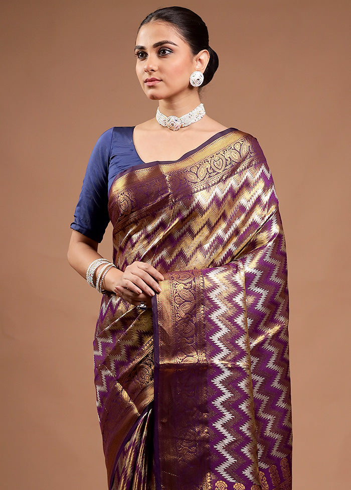 Golden Kanjivaram Silk Saree With Blouse Piece Cheap With Mastercard