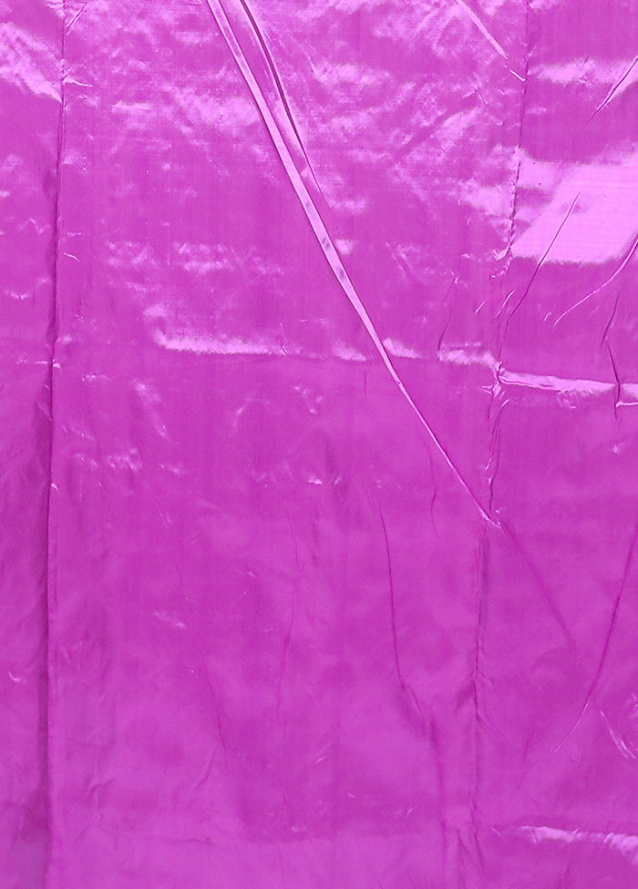 Purple Handloom Assam Pure Silk Saree With Blouse Piece Discount For Nice