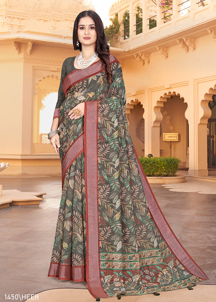 Multicolor Linen Silk Saree With Blouse Piece Free Shipping Outlet Locations