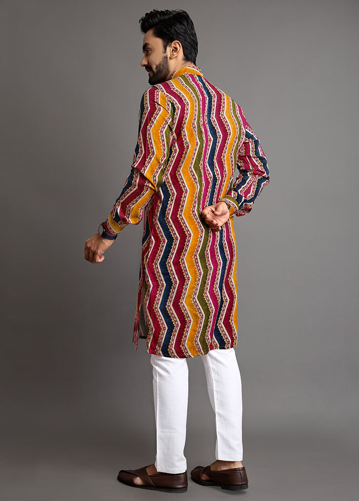 Multicolor Cotton Kurta And Pajama Set Clearance Amazing Pice