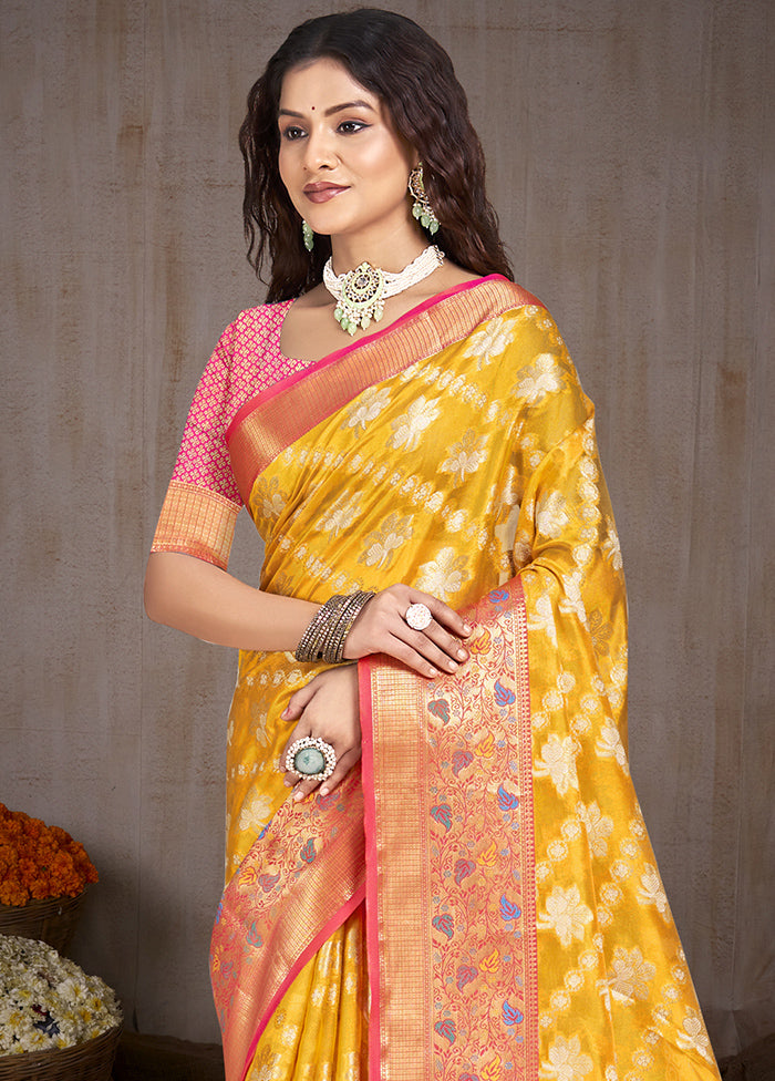 Multicolor Dupion Silk Saree With Blouse Piece Visit New