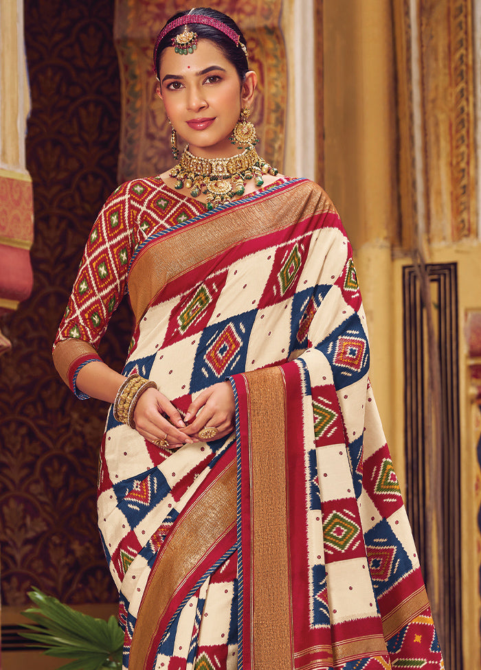 Multicolor Spun Silk Saree With Blouse Piece The Cheapest Cheap Online