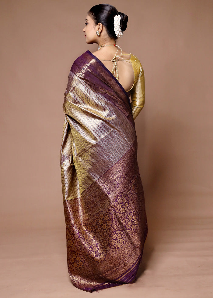 Brown Kanjivaram Silk Saree With Blouse Piece Buy Cheap Buy