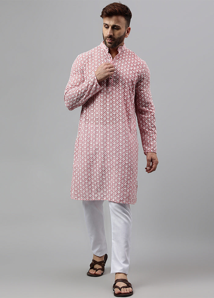 2 Pc pink Viscose Kurta Pajama Set Sale Huge Surprise