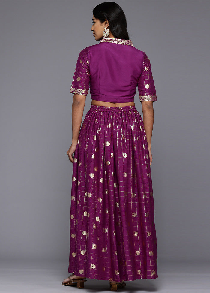 Purple Silk Readymade Lehenga Latest Cheap Online