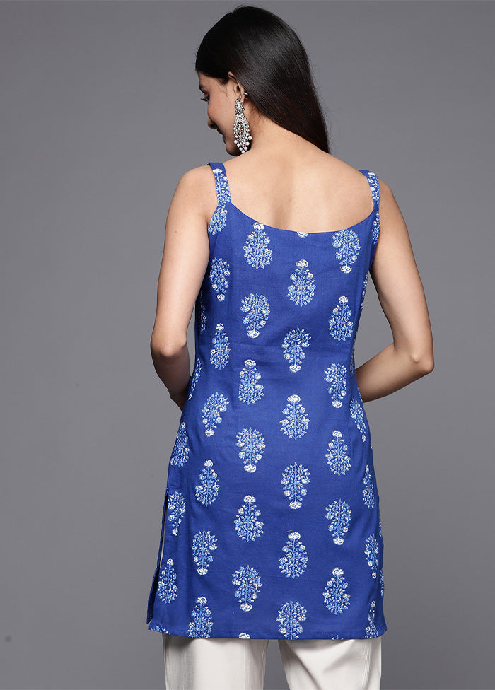 Blue Readymade Cotton Tunic Clearance Latest