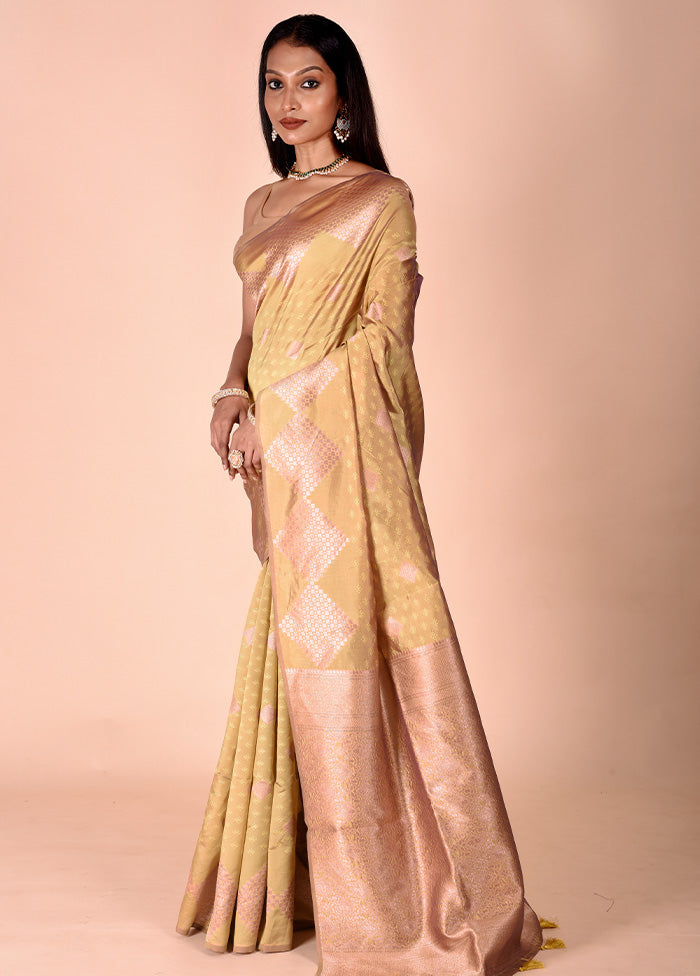 Yellow Kora Silk Saree With Blouse Piece Outlet Wiki