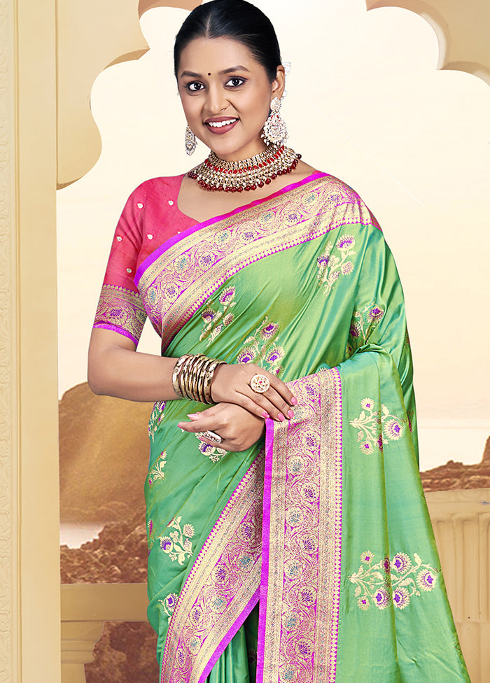 Multicolor Dupion Silk Saree With Blouse Piece Pay With Visa