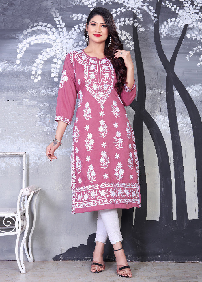 Mauve Readymade Viscose Kurti 2025 New Sale Online