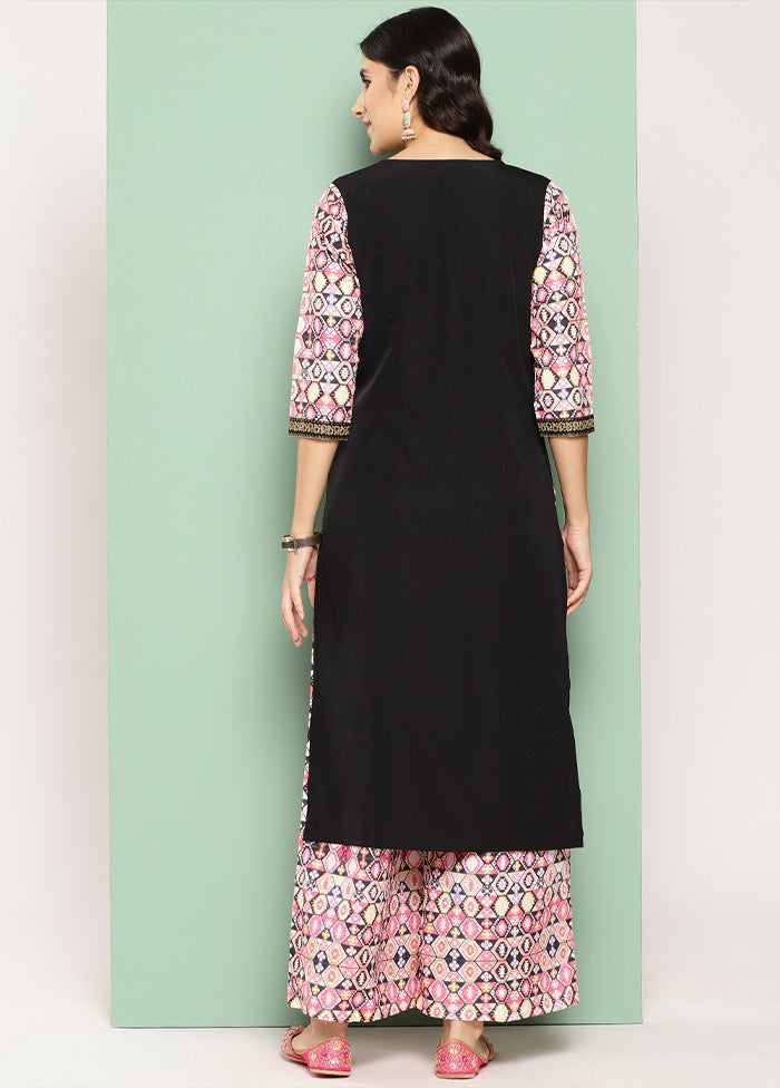 2 Pc Black Readymade Silk Kurti Set In China Sale Online